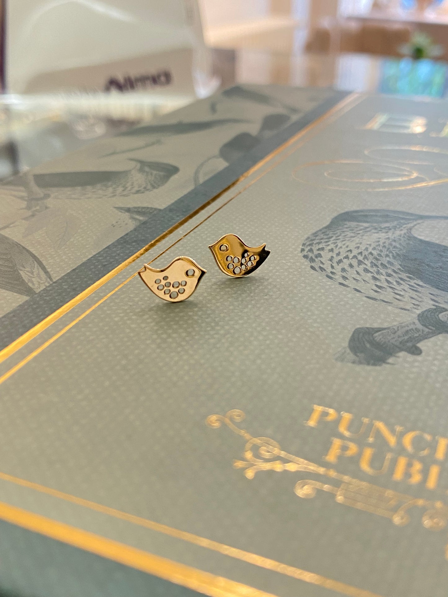 Gold Vögel Ohrringe