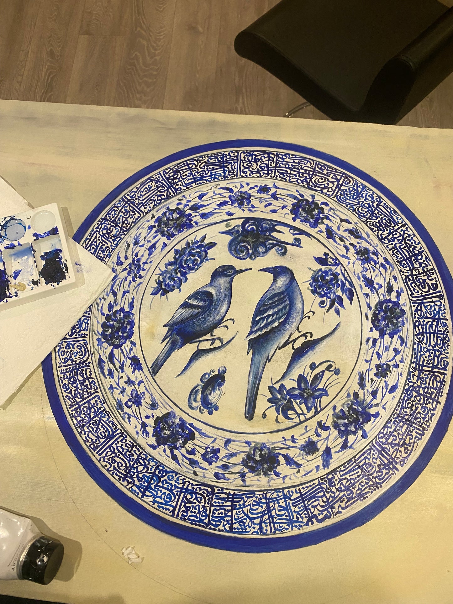 Love Birds porcelain painting