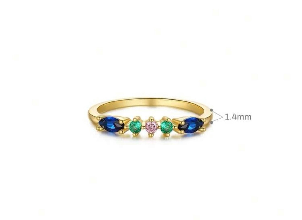 fine multicolor ring