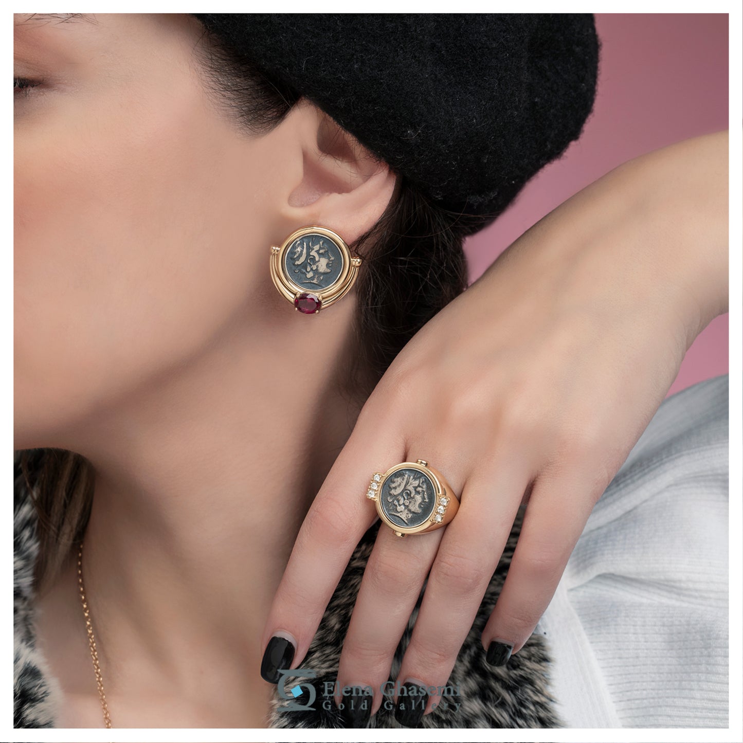 Münze Römisches Gesicht Oval