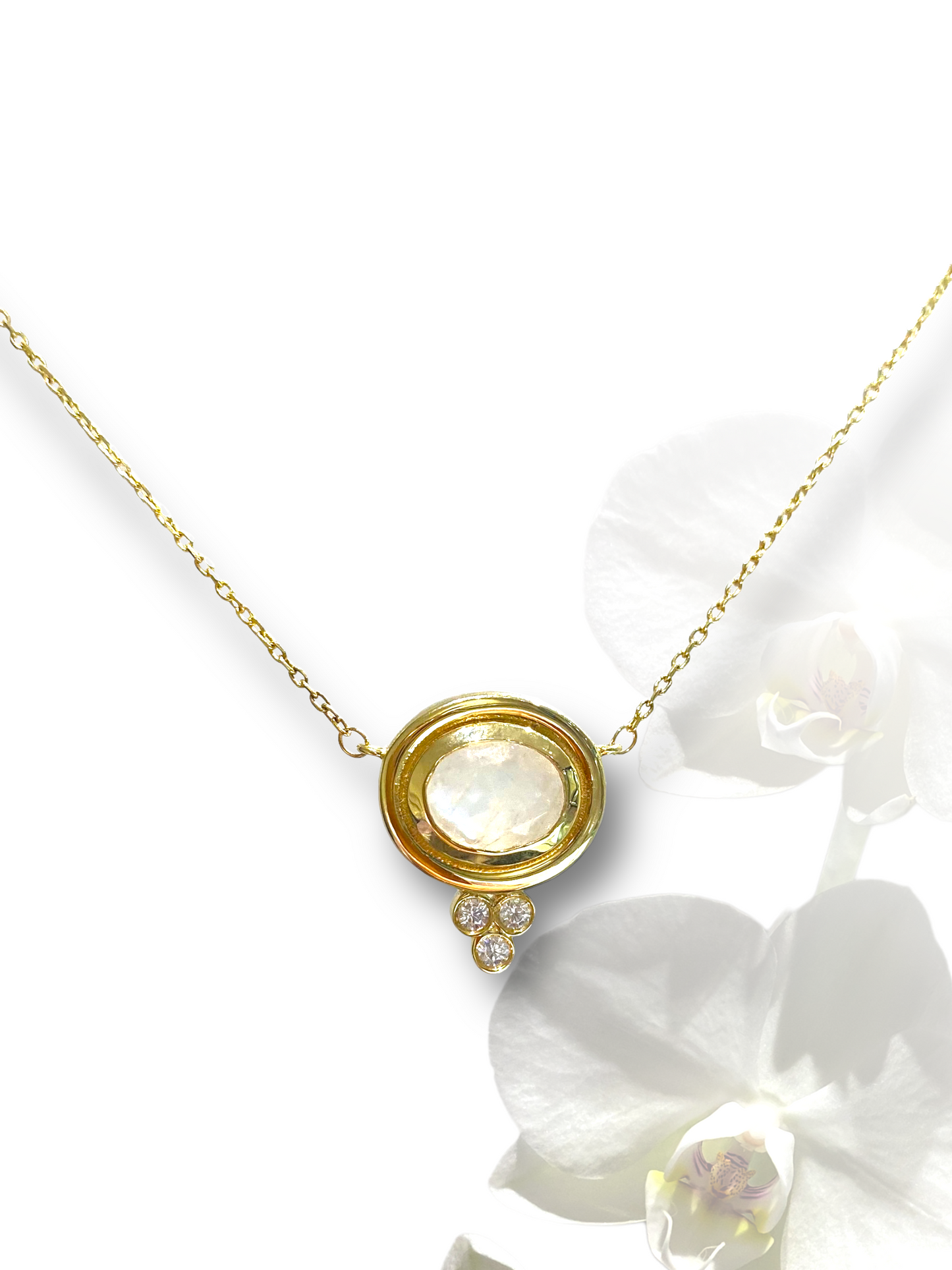 Halskette Oval Moonstone