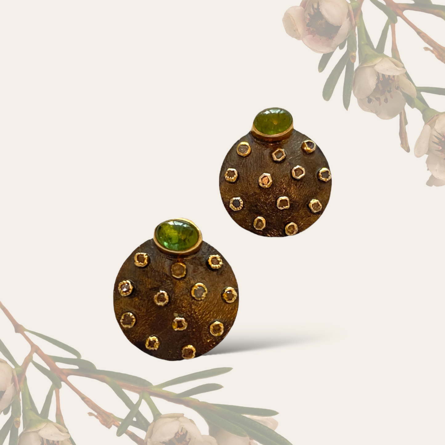 Silberohrring Peridot