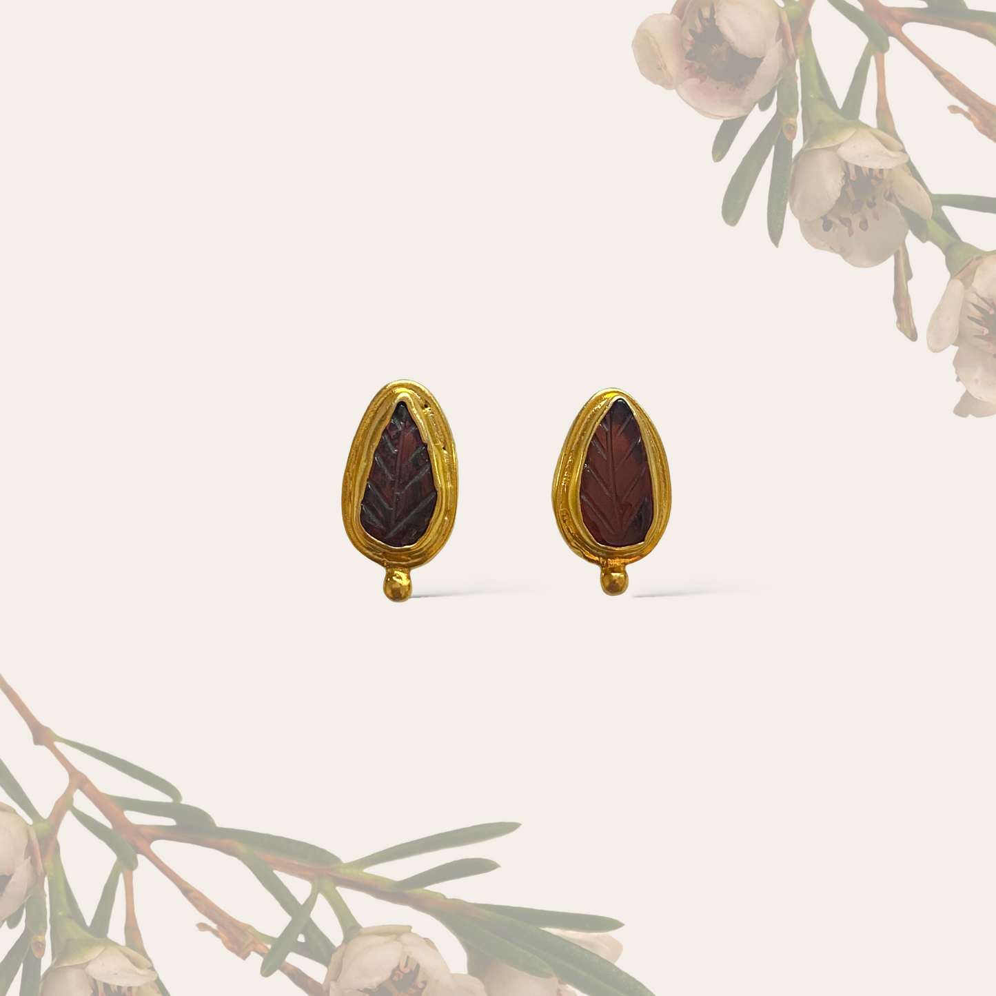 Silberohrring Baluch Blatt