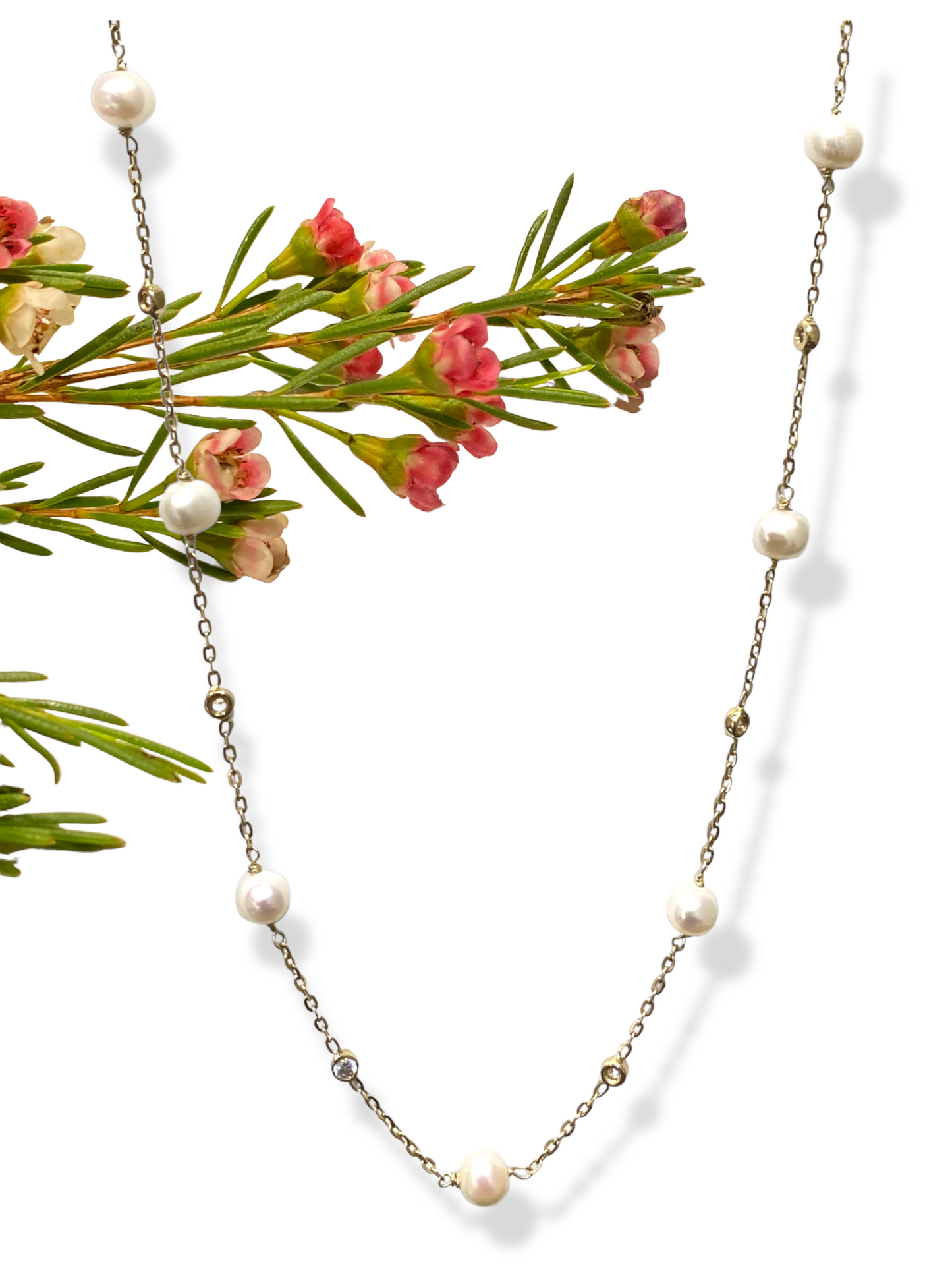 Halskette 11 Perlen und Gold