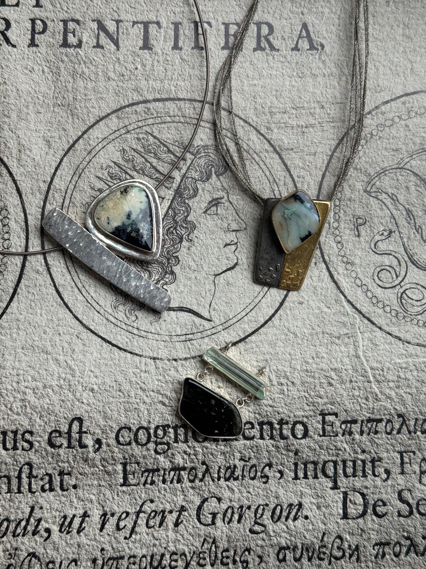 Tourmalin & Aquamarine Anhänger