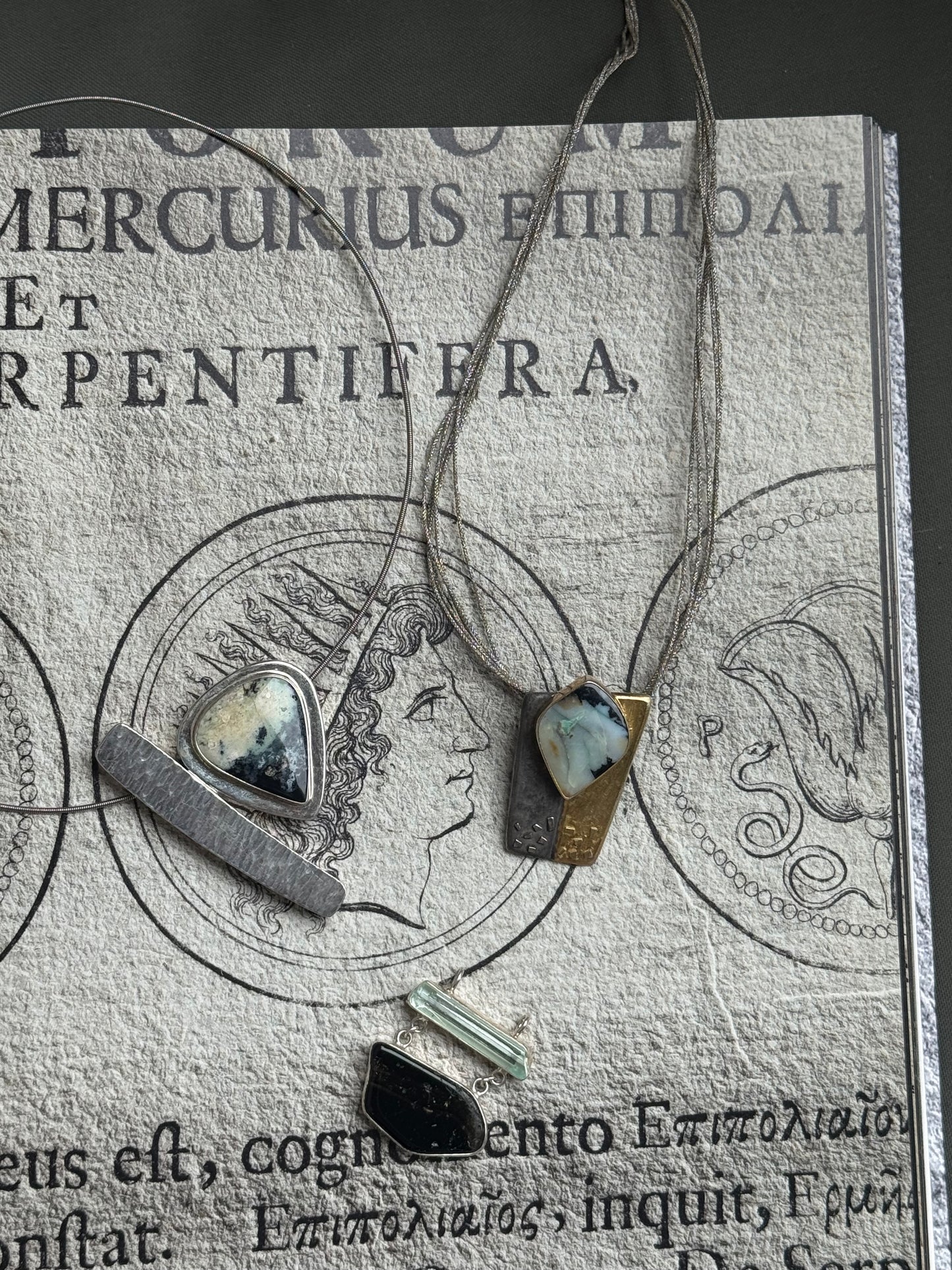 Tourmalin & Aquamarine Anhänger