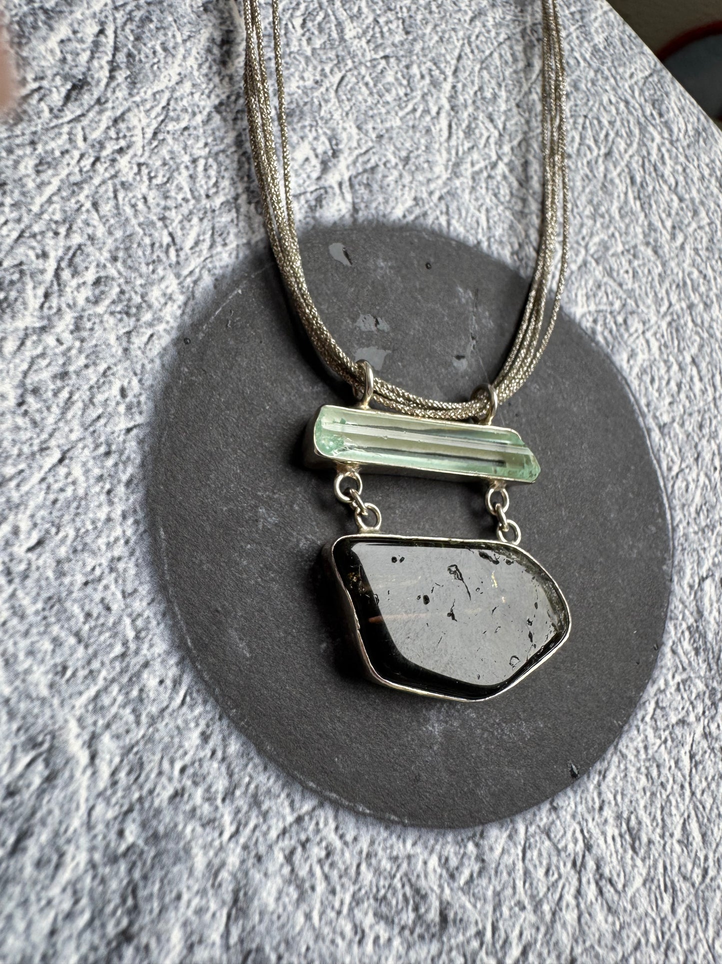 Tourmalin & Aquamarine Anhänger