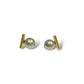 Gray pearl earrings (gold plated)