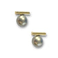 Gray pearl earrings (gold plated)